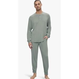 Eberjey Men's Medium Eucalyptus Henry The Long PJ Set Jogger Pajamas OS33-32